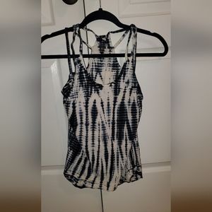 Womens tie dye workout tank top